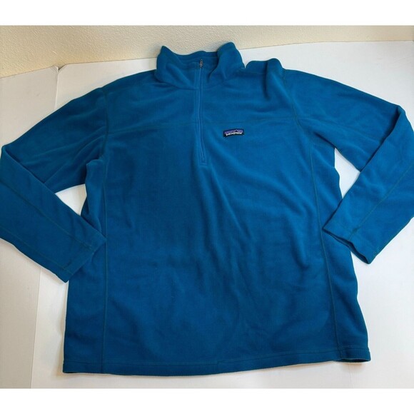 Patagonia Other - EUC Patagonia Men's Lightweight Micro-D Fleece 1/4 Zip Pullover  Blue Size Large